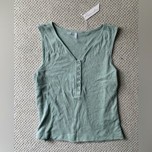 Travis Mathew Sage Green Tank Top Ray of Sunshine